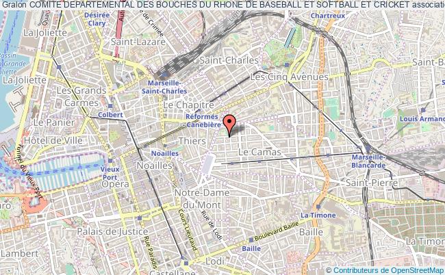 plan association Comite Departemental Des Bouches Du Rhone De Baseball Et Softball Et Cricket Marseille