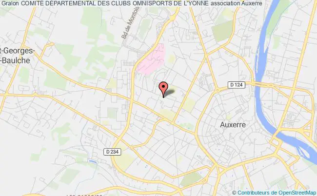 plan association ComitÉ DÉpartemental Des Clubs Omnisports De L'yonne Auxerre