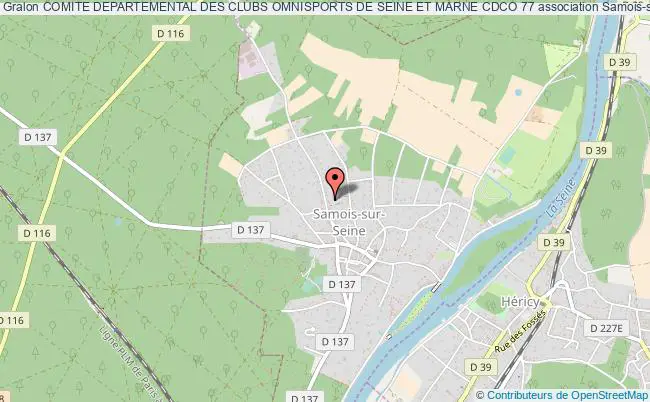 plan association Comite Departemental Des Clubs Omnisports De Seine Et Marne Cdco 77 Samois-sur-Seine