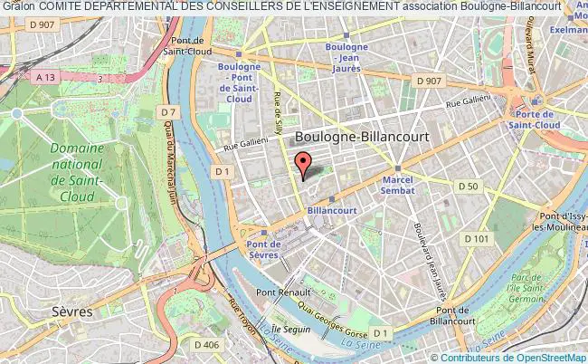 plan association Comite Departemental Des Conseillers De L'enseignement Boulogne-Billancourt