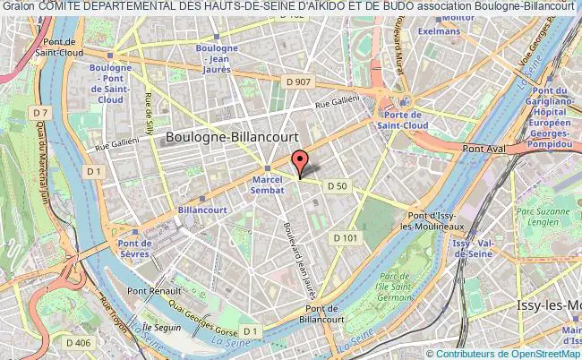 plan association Comite Departemental Des Hauts-de-seine D'aÏkido Et De Budo Boulogne-Billancourt