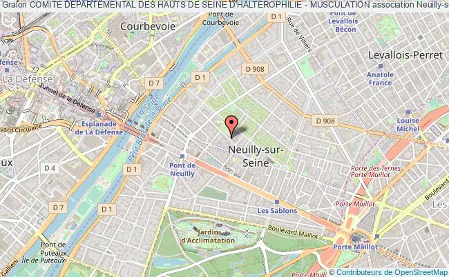 plan association Comite Departemental Des Hauts De Seine D'halterophilie - Musculation Neuilly-sur-Seine