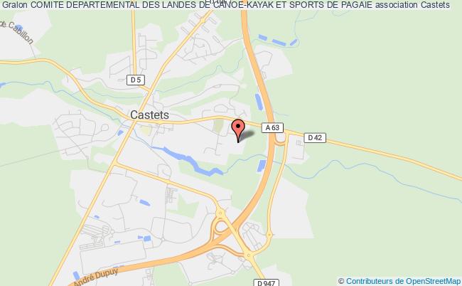 plan association Comite Departemental Des Landes De Canoe-kayak Et Sports De Pagaie Castets