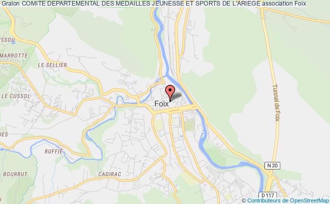 plan association Comite Departemental Des Medailles Jeunesse Et Sports De L'ariege Foix