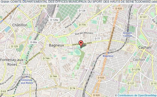 plan association Comite Departemental Des Offices Municipaux Du Sport Des Hauts De Seine (cdoms92) Bagneux