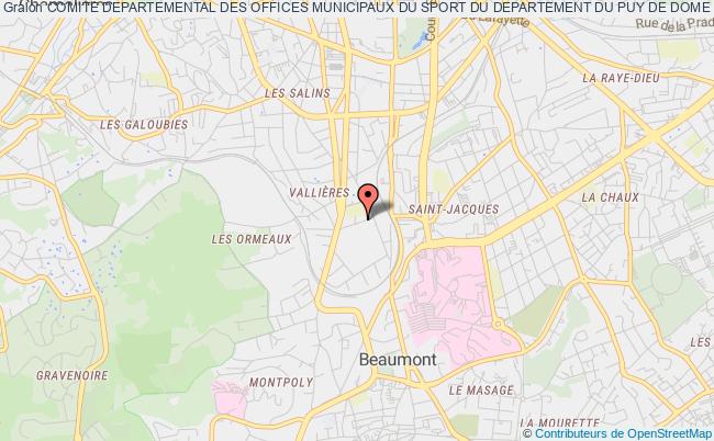 plan association Comite Departemental Des Offices Municipaux Du Sport Du Departement Du Puy De Dome (cdoms 63) Clermont-Ferrand