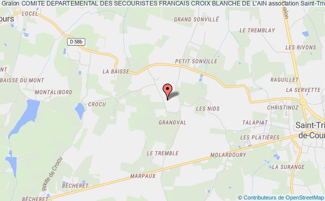 plan association Comite Departemental Des Secouristes Francais Croix Blanche De L'ain Saint-Trivier-de-Courtes
