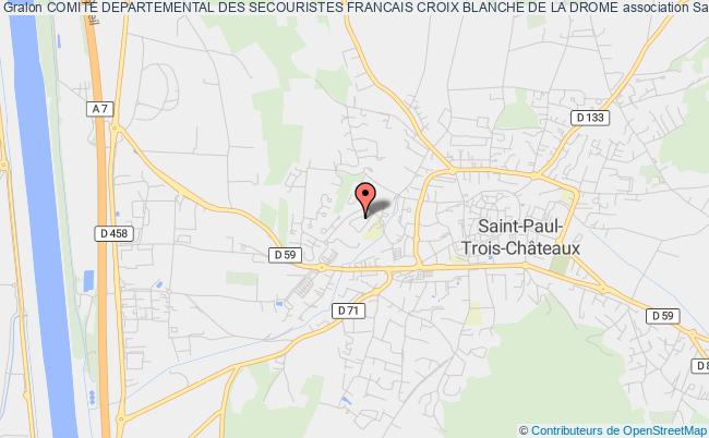 plan association Comite Departemental Des Secouristes Francais Croix Blanche De La Drome Saint-Paul-Trois-Châteaux