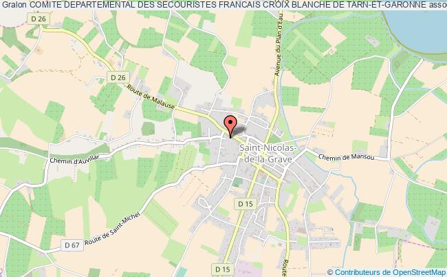 plan association Comite Departemental Des Secouristes Francais Croix Blanche De Tarn-et-garonne Saint-Nicolas-de-la-Grave