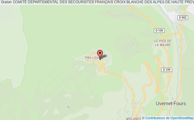 plan association ComitÉ DÉpartemental Des Secouristes FranÇais Croix Blanche Des Alpes De Haute Provence Uvernet-Fours