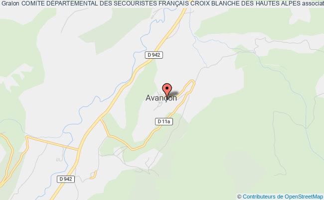 plan association Comite DÉpartemental Des Secouristes FranÇais Croix Blanche Des Hautes Alpes Avançon