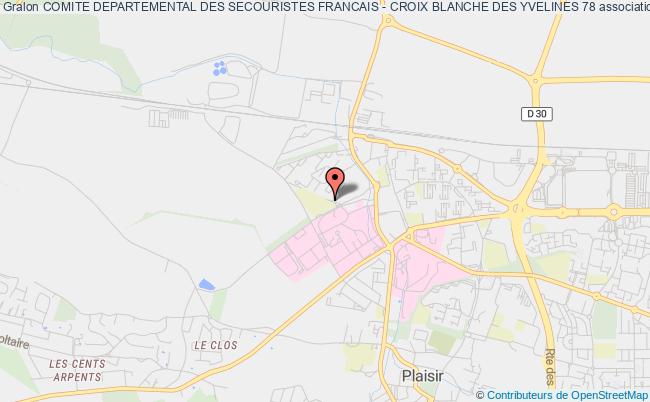 plan association Comite Departemental Des Secouristes Francais - Croix Blanche Des Yvelines 78 Plaisir