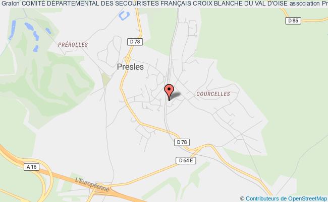 plan association ComitÉ DÉpartemental Des Secouristes FranÇais Croix Blanche Du Val D'oise Presles