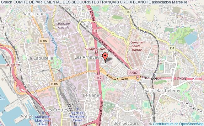 plan association ComitÉ DÉpartemental Des Secouristes FranÇais Croix Blanche Marseille