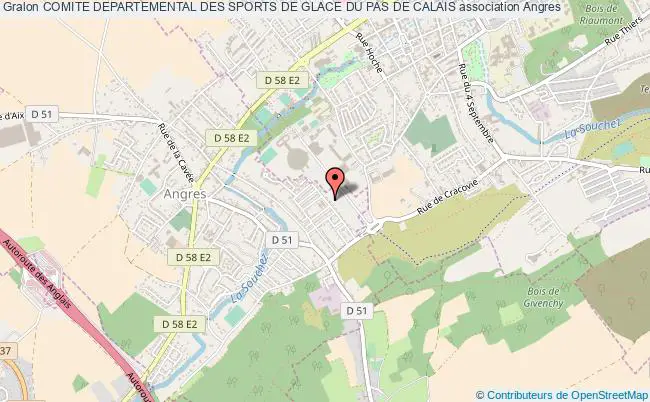 plan association Comite Departemental Des Sports De Glace Du Pas De Calais Angres