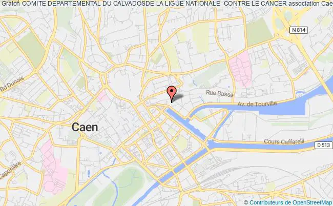 plan association Comite Departemental Du Calvadosde La Ligue Nationale  Contre Le Cancer Caen