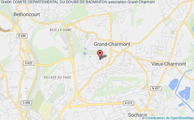 plan association Comite Departemental Du Doubs De Badminton Grand-Charmont