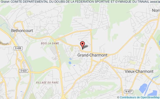 plan association Comite Departemental Du Doubs De La Federation Sportive Et Gymnique Du Travail Grand-Charmont
