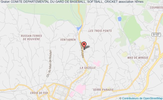 plan association Comite Departemental Du Gard De Baseball, Softball, Cricket Nîmes