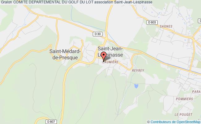 plan association Comite Departemental Du Golf Du Lot Saint-Jean-Lespinasse