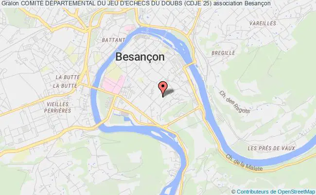 plan association ComitÉ DÉpartemental Du Jeu D'echecs Du Doubs (cdje 25) Besançon