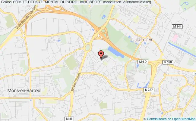 plan association Comite Departemental Du Nord Handisport Villeneuve-d'Ascq