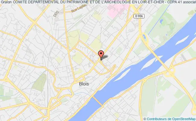 plan association Comite Departemental Du Patrimoine Et De L'archeologie En Loir-et-cher - Cdpa 41 Blois