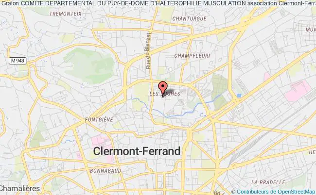 plan association Comite Departemental Du Puy-de-dome D'halterophilie Musculation Clermont-Ferrand