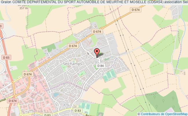 plan association Comite Departemental Du Sport Automobile De Meurthe Et Moselle (cdsa54) Seichamps