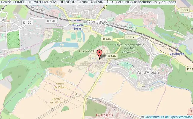 plan association ComitÉ DÉpartemental Du Sport Universitaire Des Yvelines Jouy-en-Josas