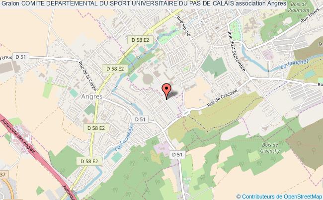plan association Comite Departemental Du Sport Universitaire Du Pas De Calais Angres