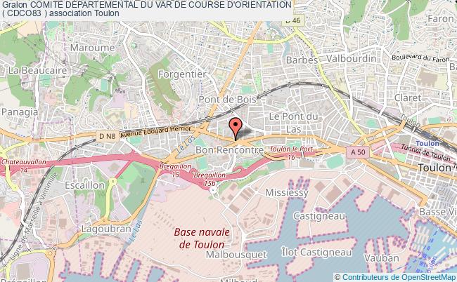 plan association Comite DÉpartemental Du Var De Course D'orientation
( Cdco83 ) Toulon
