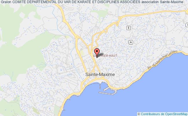 plan association ComitÉ DÉpartemental Du Var De KaratÉ Et Disciplines AssociÉes Sainte-Maxime
