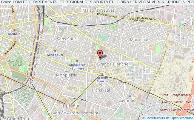 plan association ComitÉ DÉpartemental Et RÉgional Des Sports Et Loisirs DÉrivÉs Auvergne-rhÔne-alpes (cdrsld Aura) Lyon