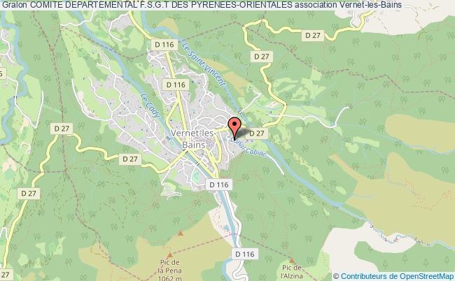 plan association Comite Departemental F.s.g.t Des Pyrenees-orientales Vernet-les-Bains