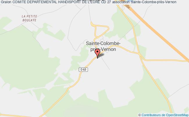 plan association Comite Departemental Handisport De L'eure Cd 27 Sainte-Colombe-près-Vernon