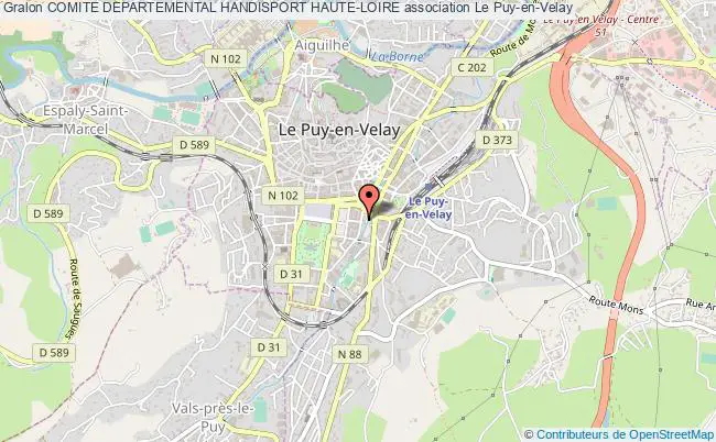 plan association Comite Departemental Handisport Haute-loire le Puy-en-Velay