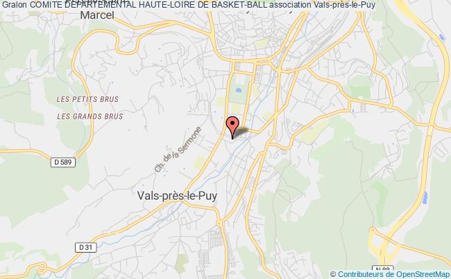plan association Comite Departemental Haute-loire De Basket-ball Vals-près-le-Puy