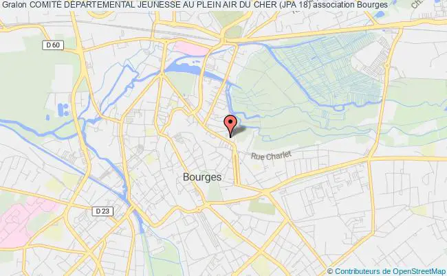 plan association ComitÉ DÉpartemental Jeunesse Au Plein Air Du Cher (jpa 18) Bourges