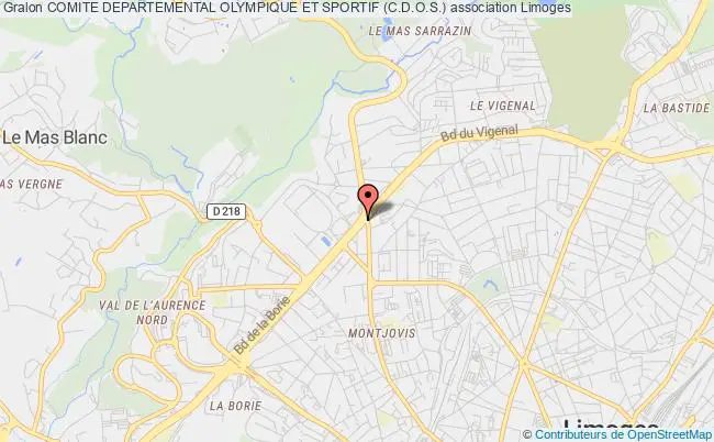 plan association Comite Departemental Olympique Et Sportif (c.d.o.s.) Limoges