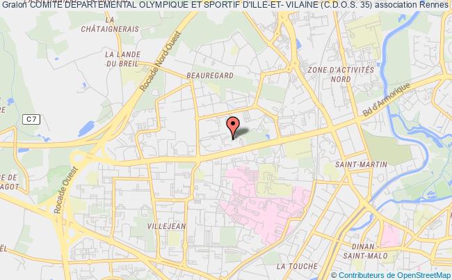 plan association Comite Departemental Olympique Et Sportif D'ille-et- Vilaine (c.d.o.s. 35) Rennes