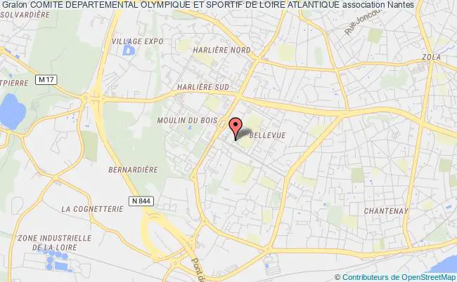 plan association Comite Departemental Olympique Et Sportif De Loire Atlantique Nantes