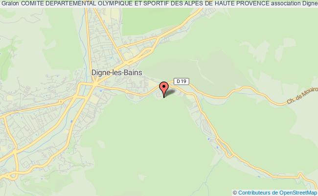 plan association Comite Departemental Olympique Et Sportif Des Alpes De Haute Provence Digne-les-Bains