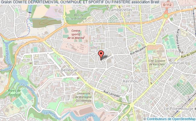plan association Comite Departemental Olympique Et Sportif Du Finistere Brest