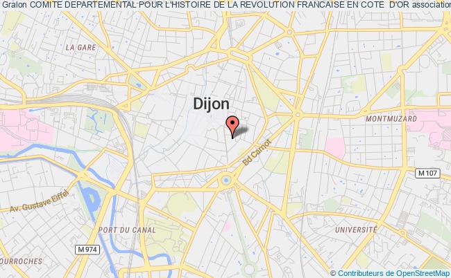 plan association Comite Departemental Pour L'histoire De La Revolution Francaise En Cote  D'or Dijon