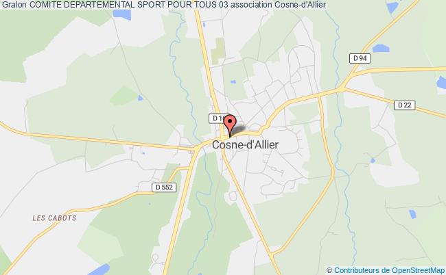 plan association Comite Departemental Sport Pour Tous 03 Cosne-d'Allier