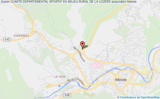 plan association Comite Departemental Sportif En Milieu Rural De La Lozere Mende