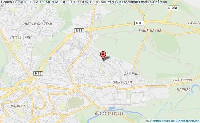 plan association Comite Departemental Sports Pour Tous Aveyron Onet-le-Château