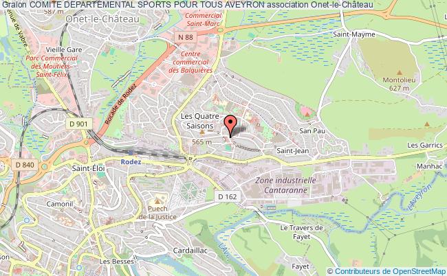 plan association Comite Departemental Sports Pour Tous Aveyron Onet-le-Château