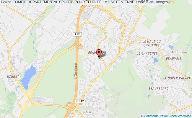 plan association ComitÉ DÉpartemental Sports Pour Tous De La Haute-vienne Limoges